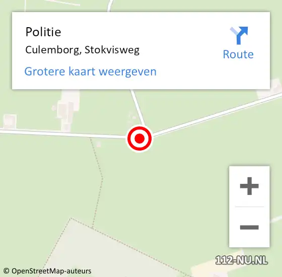 Locatie op kaart van de 112 melding: Politie Culemborg, Stokvisweg op 21 februari 2015 11:37