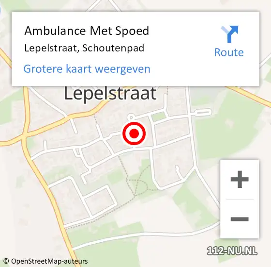 Locatie op kaart van de 112 melding: Ambulance Met Spoed Naar Lepelstraat, Schoutenpad op 21 februari 2015 12:50