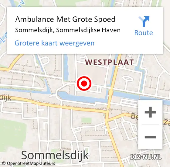 Locatie op kaart van de 112 melding: Ambulance Met Grote Spoed Naar Sommelsdijk, Sommelsdijkse Haven op 22 februari 2015 04:16