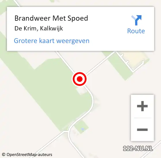 Locatie op kaart van de 112 melding: Brandweer Met Spoed Naar De Krim, Kalkwijk op 23 februari 2015 00:39