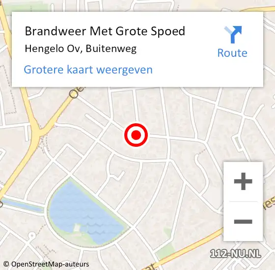 Locatie op kaart van de 112 melding: Brandweer Met Grote Spoed Naar Hengelo Ov, Buitenweg op 23 februari 2015 03:46