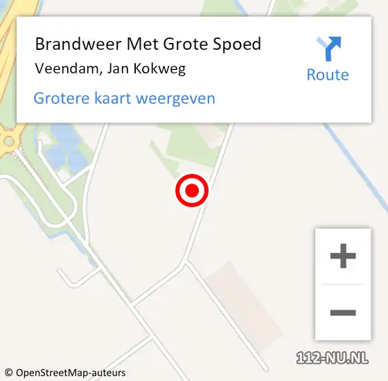 Locatie op kaart van de 112 melding: Brandweer Met Grote Spoed Naar Veendam, Jan Kokweg op 23 februari 2015 09:26