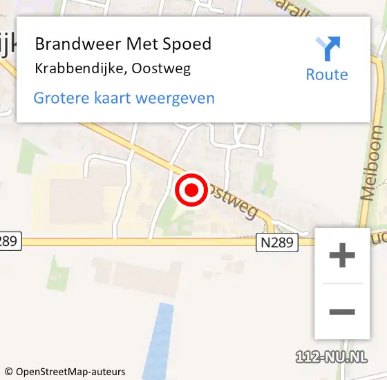 Locatie op kaart van de 112 melding: Brandweer Met Spoed Naar Krabbendijke, Oostweg op 23 februari 2015 18:14