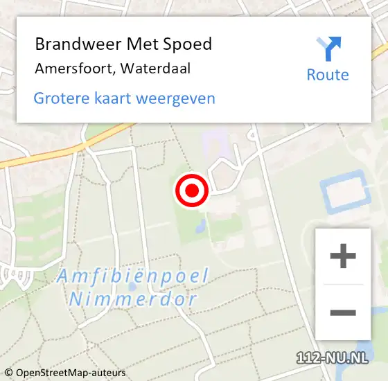 Locatie op kaart van de 112 melding: Brandweer Met Spoed Naar Amersfoort, Waterdaal op 23 februari 2015 21:09