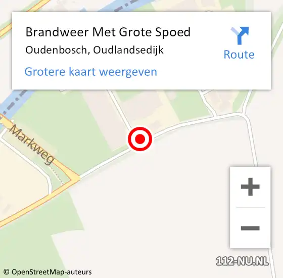 Locatie op kaart van de 112 melding: Brandweer Met Grote Spoed Naar Oudenbosch, Oudlandsedijk op 24 februari 2015 13:54