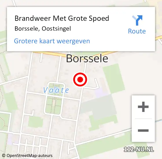 Locatie op kaart van de 112 melding: Brandweer Met Grote Spoed Naar Borssele, Oostsingel op 30 oktober 2013 20:07