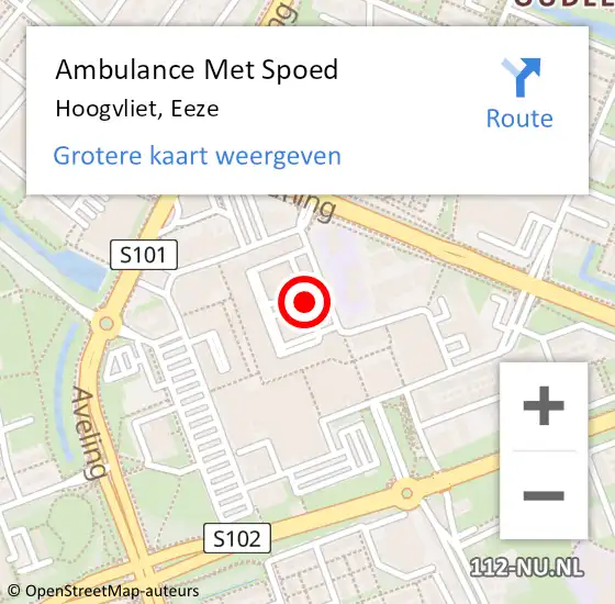 Locatie op kaart van de 112 melding: Ambulance Met Spoed Naar Hoogvliet, Eeze op 24 februari 2015 16:38