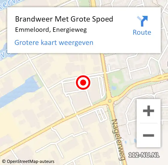 Locatie op kaart van de 112 melding: Brandweer Met Grote Spoed Naar Emmeloord, Energieweg op 24 februari 2015 20:19