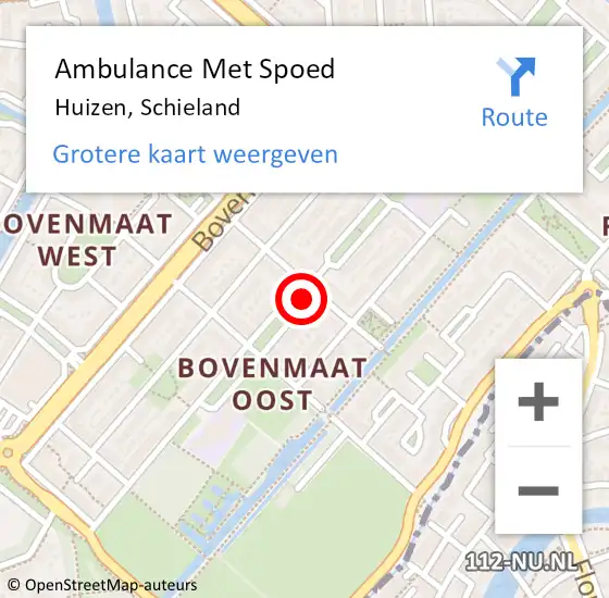 Locatie op kaart van de 112 melding: Ambulance Met Spoed Naar Huizen, Schieland op 24 februari 2015 23:05