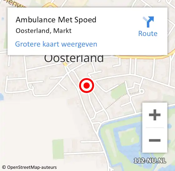 Locatie op kaart van de 112 melding: Ambulance Met Spoed Naar Oosterland, Markt op 31 oktober 2013 00:41