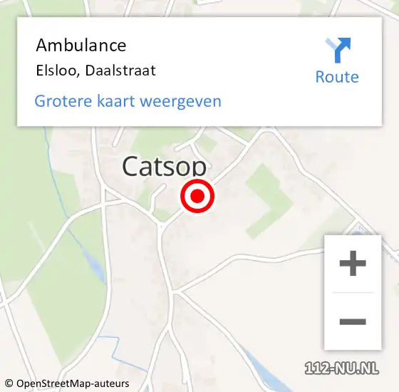 Locatie op kaart van de 112 melding: Ambulance Elsloo, Daalstraat op 25 februari 2015 23:01