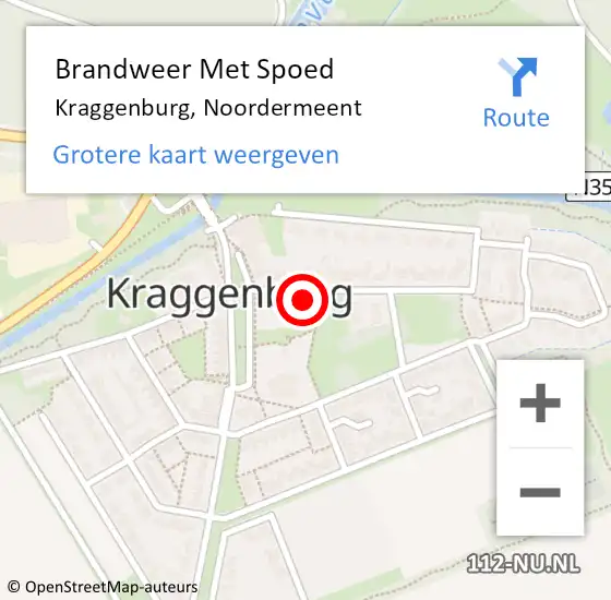 Locatie op kaart van de 112 melding: Brandweer Met Spoed Naar Kraggenburg, Noordermeent op 26 februari 2015 13:11