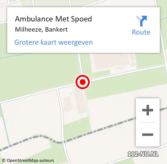 Locatie op kaart van de 112 melding: Ambulance Met Spoed Naar Milheeze, Bankert op 27 februari 2015 13:11