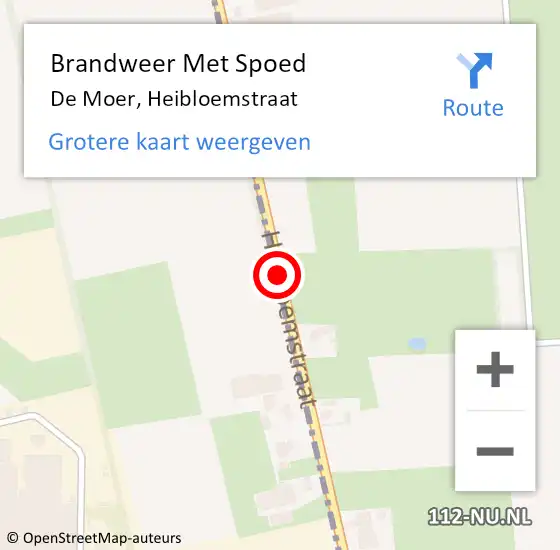 Locatie op kaart van de 112 melding: Brandweer Met Spoed Naar Dongen, Heibloemstraat op 27 februari 2015 14:08