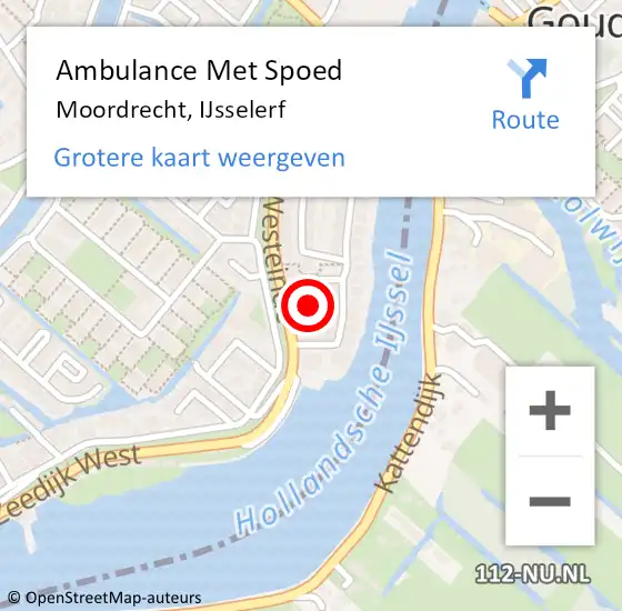 Locatie op kaart van de 112 melding: Ambulance Met Spoed Naar Moordrecht, IJsselerf op 28 februari 2015 11:37