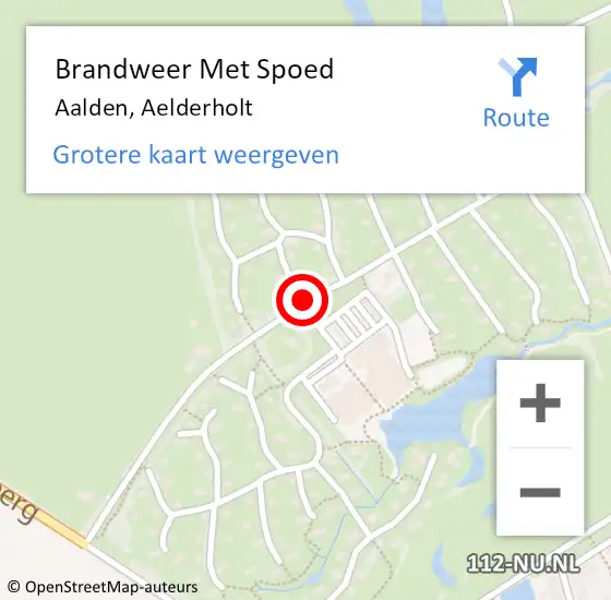 Locatie op kaart van de 112 melding: Brandweer Met Spoed Naar Aalden, Aelderholt op 1 maart 2015 21:02