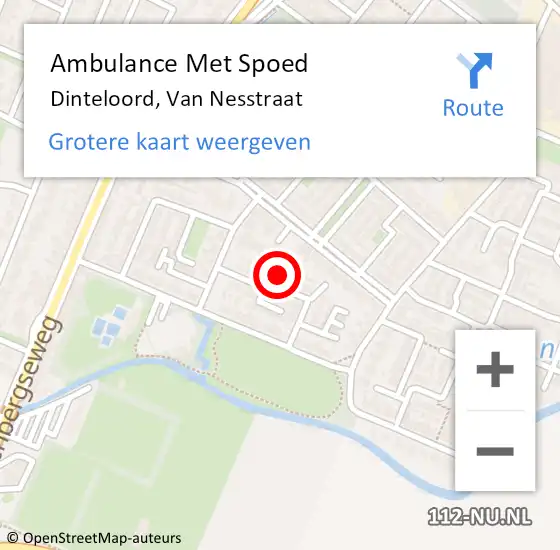 Locatie op kaart van de 112 melding: Ambulance Met Spoed Naar Dinteloord, Van Nesstraat op 2 maart 2015 11:40