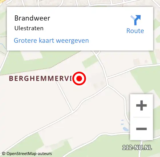 Locatie op kaart van de 112 melding: Brandweer Ulestraten op 2 maart 2015 14:28