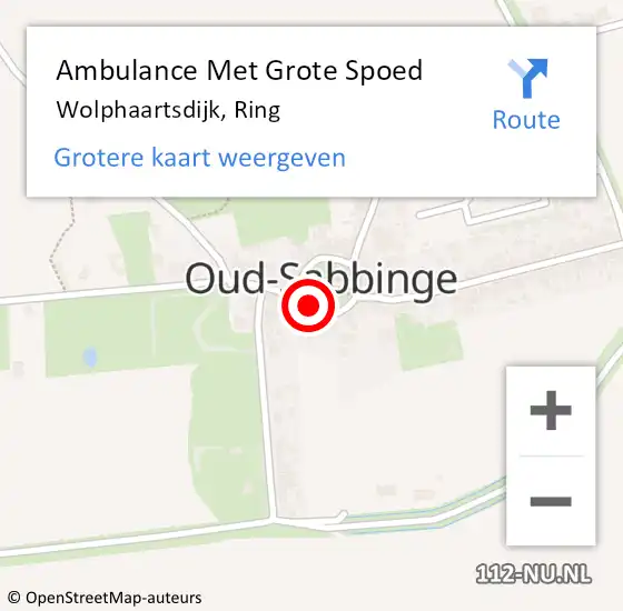 Locatie op kaart van de 112 melding: Ambulance Met Grote Spoed Naar Wolphaartsdijk, Ring op 2 maart 2015 18:17