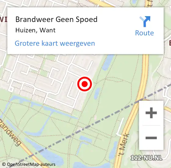 Locatie op kaart van de 112 melding: Brandweer Geen Spoed Naar Huizen, Want op 3 maart 2015 07:19