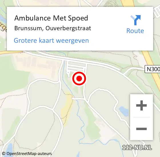 Locatie op kaart van de 112 melding: Ambulance Met Spoed Naar Brunssum, Ouverbergstraat op 3 maart 2015 08:54