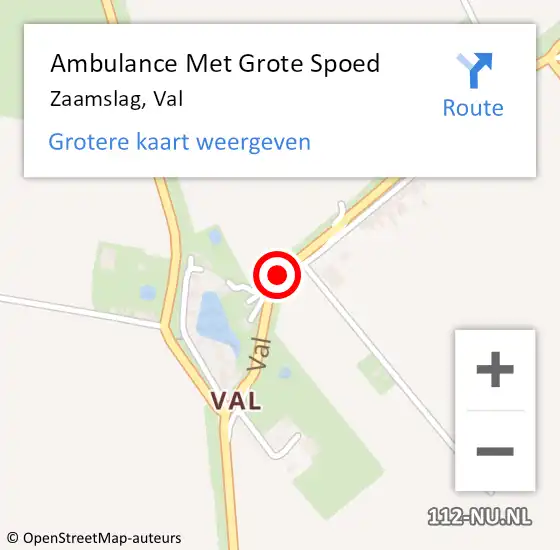 Locatie op kaart van de 112 melding: Ambulance Met Grote Spoed Naar Zaamslag, Val op 3 maart 2015 20:09