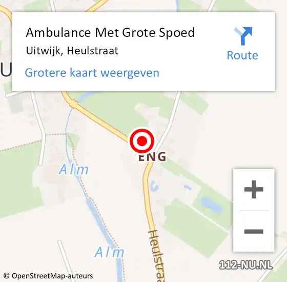 Locatie op kaart van de 112 melding: Ambulance Met Grote Spoed Naar Uitwijk, Heulstraat op 3 maart 2015 22:32