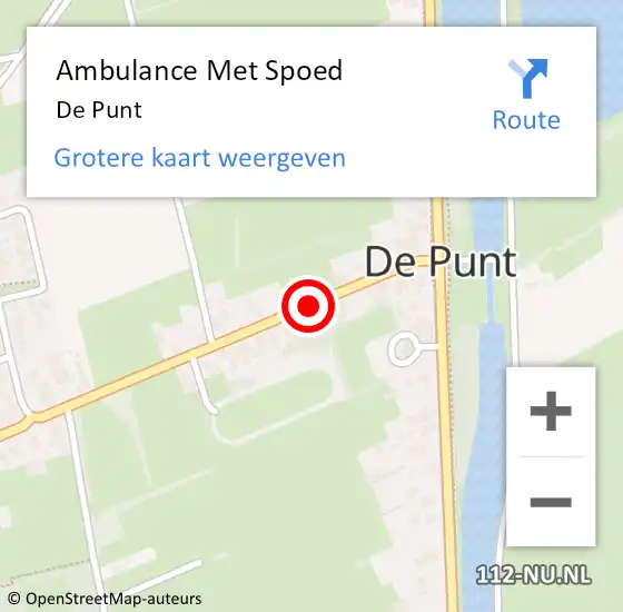 Locatie op kaart van de 112 melding: Ambulance Met Spoed Naar De Punt op 4 maart 2015 13:51