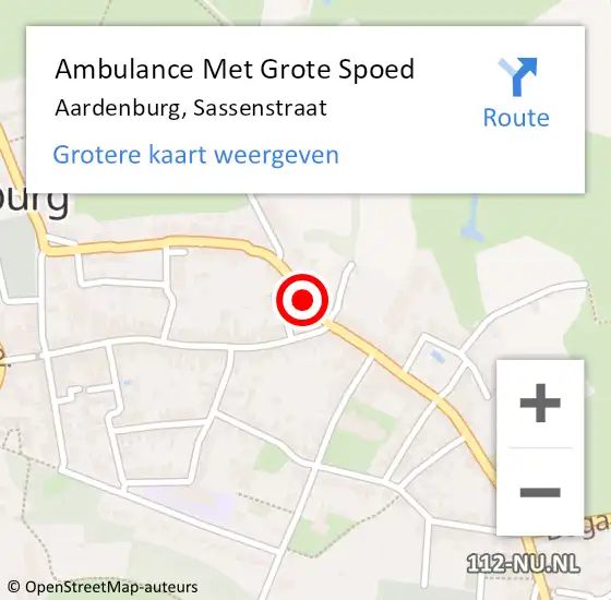 Locatie op kaart van de 112 melding: Ambulance Met Grote Spoed Naar Aardenburg, Sassenstraat op 4 maart 2015 16:08