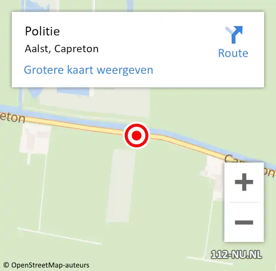 Locatie op kaart van de 112 melding: Politie Aalst, Capreton op 4 maart 2015 20:10