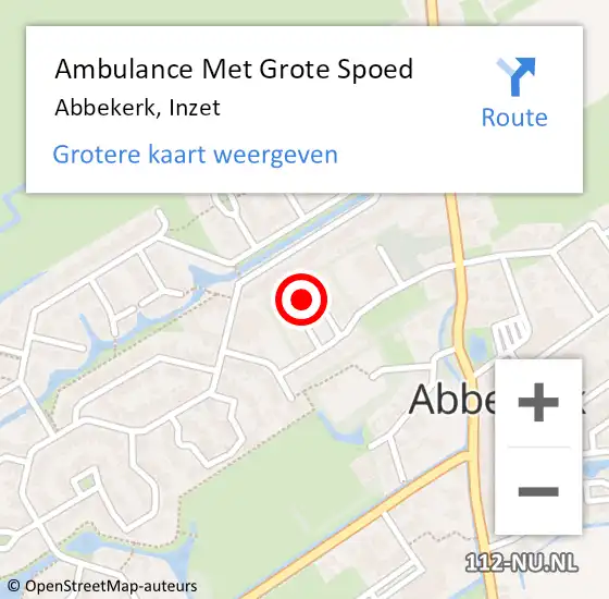 Locatie op kaart van de 112 melding: Ambulance Met Grote Spoed Naar Abbekerk, Inzet op 31 oktober 2013 18:33