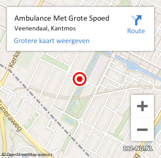 Locatie op kaart van de 112 melding: Ambulance Met Grote Spoed Naar Veenendaal, Kantmos op 5 maart 2015 18:40