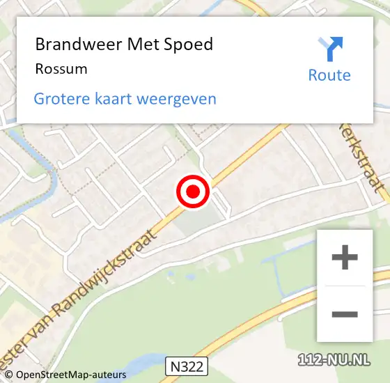 Locatie op kaart van de 112 melding: Brandweer Met Spoed Naar Rossum op 5 maart 2015 22:24