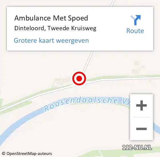 Locatie op kaart van de 112 melding: Ambulance Met Spoed Naar Dinteloord, Tweede Kruisweg op 6 maart 2015 12:33