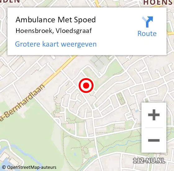 Locatie op kaart van de 112 melding: Ambulance Met Spoed Naar Hoensbroek, Vloedsgraaf op 31 oktober 2013 20:44