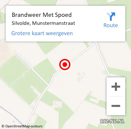 Locatie op kaart van de 112 melding: Brandweer Met Spoed Naar Silvolde, Munstermanstraat op 7 maart 2015 09:19