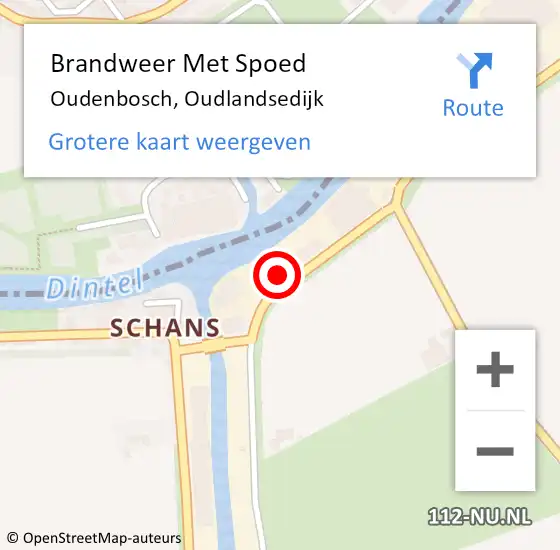 Locatie op kaart van de 112 melding: Brandweer Met Spoed Naar Oudenbosch, Oudlandsedijk op 7 maart 2015 11:59