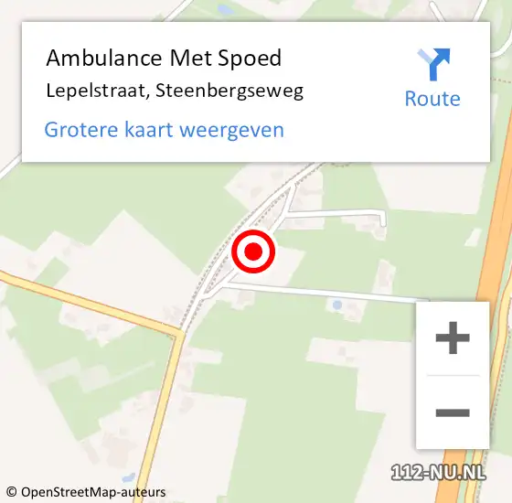 Locatie op kaart van de 112 melding: Ambulance Met Spoed Naar Lepelstraat, Steenbergseweg op 8 maart 2015 13:20