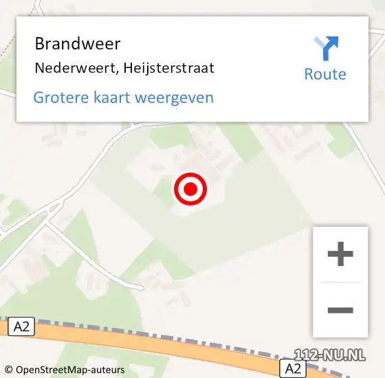 Locatie op kaart van de 112 melding: Brandweer Nederweert, Heijsterstraat op 10 maart 2015 07:58