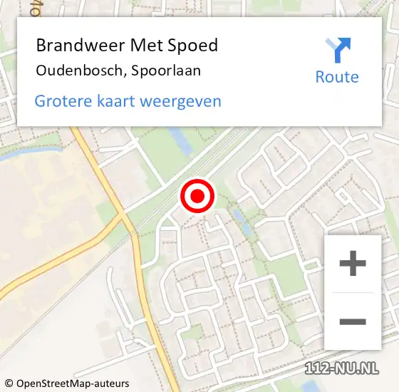 Locatie op kaart van de 112 melding: Brandweer Met Spoed Naar Oudenbosch, Spoorlaan op 10 maart 2015 09:34