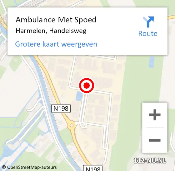 Locatie op kaart van de 112 melding: Ambulance Met Spoed Naar Harmelen, Handelsweg op 10 maart 2015 15:21