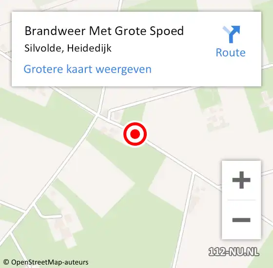 Locatie op kaart van de 112 melding: Brandweer Met Grote Spoed Naar Silvolde, Heidedijk op 11 maart 2015 00:25