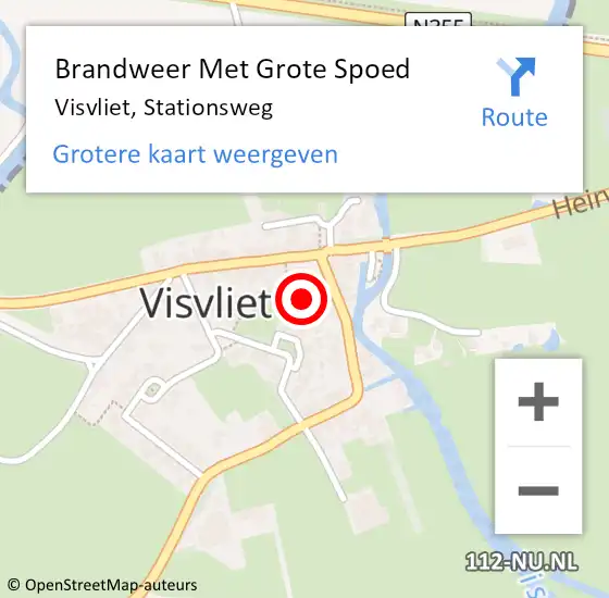 Locatie op kaart van de 112 melding: Brandweer Met Grote Spoed Naar Visvliet, Stationsweg op 11 maart 2015 14:04