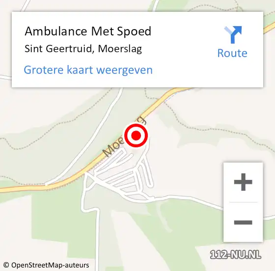 Locatie op kaart van de 112 melding: Ambulance Met Spoed Naar Sint Geertruid, Moerslag op 11 maart 2015 14:37