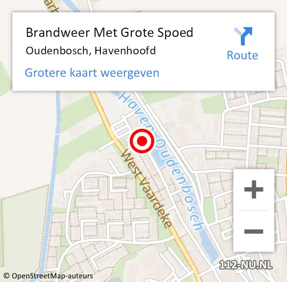 Locatie op kaart van de 112 melding: Brandweer Met Grote Spoed Naar Oudenbosch, Havenhoofd op 12 maart 2015 17:51