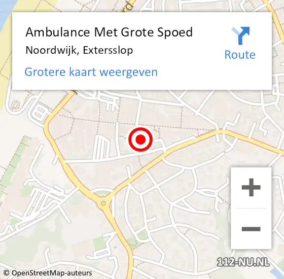 Locatie op kaart van de 112 melding: Ambulance Met Grote Spoed Naar Noordwijk, Exterslop op 13 maart 2015 14:09