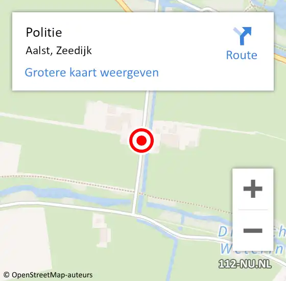 Locatie op kaart van de 112 melding: Politie Aalst, Zeedijk op 13 maart 2015 14:45