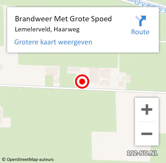 Locatie op kaart van de 112 melding: Brandweer Met Grote Spoed Naar Lemelerveld, Haarweg op 1 november 2013 15:39