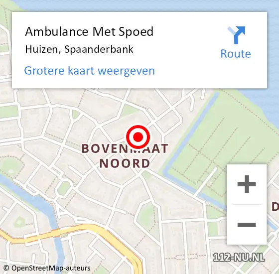 Locatie op kaart van de 112 melding: Ambulance Met Spoed Naar Huizen, Spaanderbank op 13 maart 2015 20:04