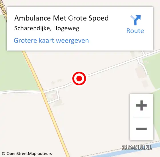 Locatie op kaart van de 112 melding: Ambulance Met Grote Spoed Naar Scharendijke, Hogeweg op 13 maart 2015 20:31